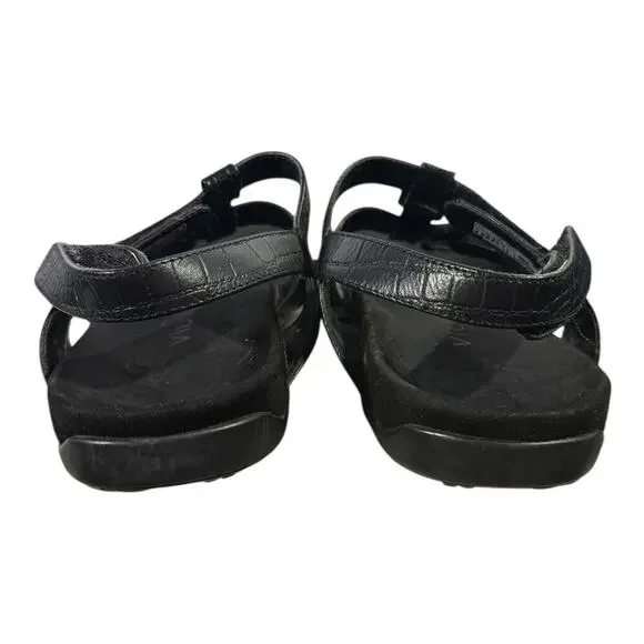 Vionic Amber Adjustable Orthotic Sandals Women’s Black Crocodile Size 9 - Picture 5 of 8